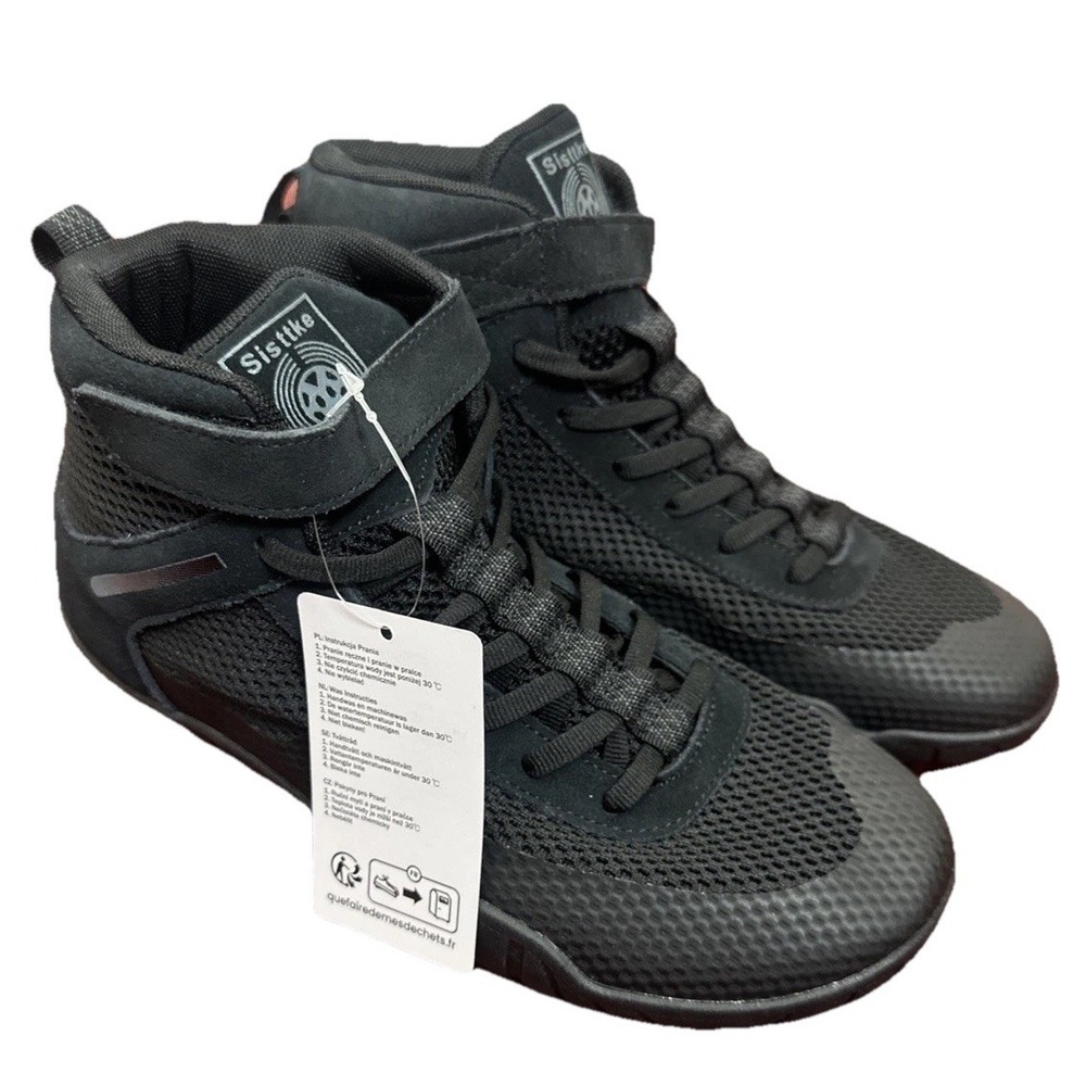 Sisttke Black Wrestling Boxing Shoes Drop Zero‎ Size 41EU/8US New Without Box